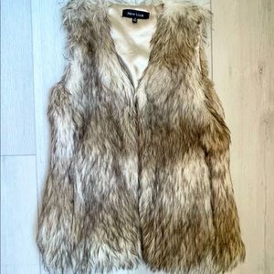 Faux fur vest/ coat